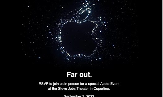 Lời mời của Apple cho sự kiện tháng 9.2022. Ảnh: Apple