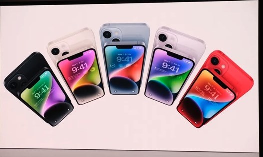 iPhone 14 và 14 Plus được Apple cho ra mắt với nhiều màu sắc khác nhau. Ảnh: Apple