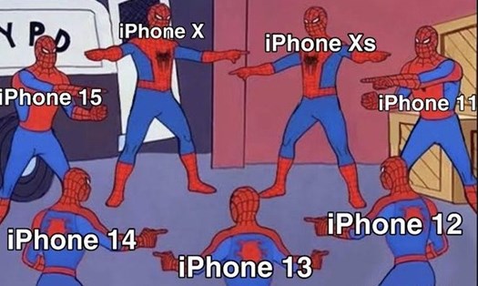 Các đời iPhone khác nhau nhưng không có nhiều sự khác biệt.