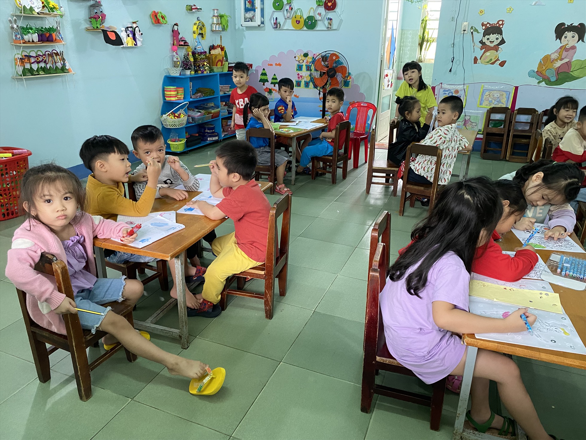 Gia  Lai  sẽ tổ chức lại hoạt động bán trú  cho mầm non, tiểu  họcc. Ảnh  T.T