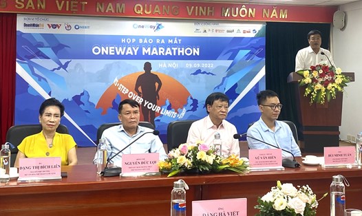 Lễ ra mắt giải chạy thường niên cấp Quốc gia "OneWay marathon - Chinh phục những cung đường". Ảnh: A.N