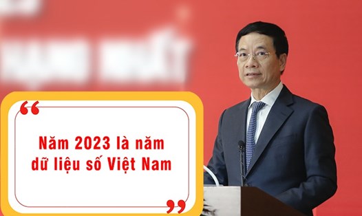 Bộ trưởng Nguyễn Mạnh Hùng: Năm 2023 là năm dữ liệu số Việt Nam. Ảnh: Bộ Thông tin và Truyền thông.
