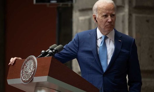 Tổng thống Mỹ Joe Biden dự hội nghị thượng đỉnh các nhà lãnh đạo Bắc Mỹ lần thứ 10 tại Mexico, ngày 10.1.2023. Ảnh: AFP