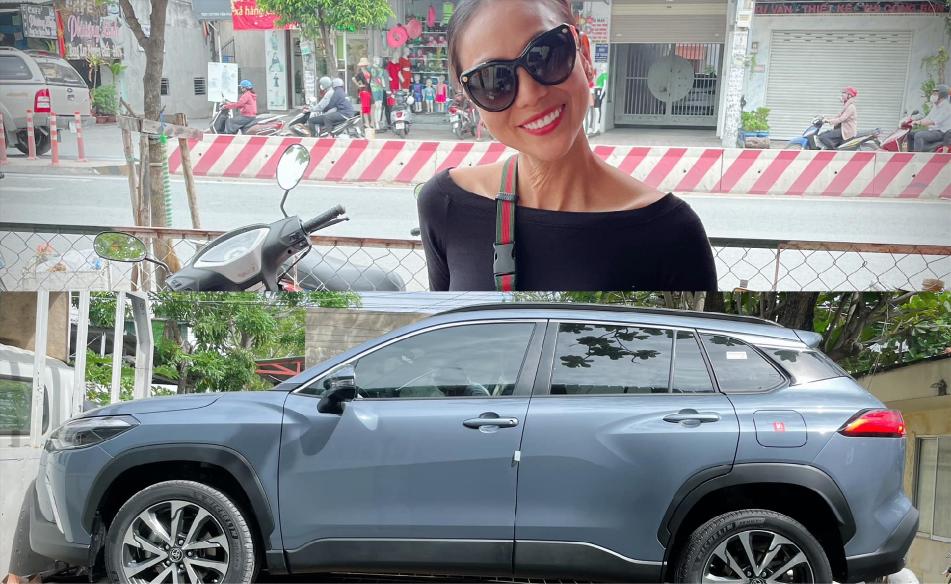 Khánh Ngọc đi bấm biển số mới cho xế hộp. Ảnh: Nghệ sĩ cung cấp.