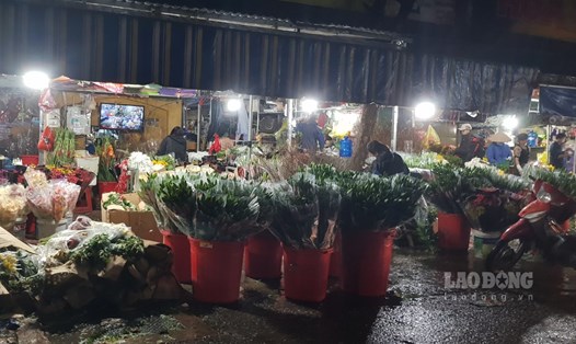 Người dân vất vã xuyên đêm để mưu sinh tại Chợ Rồng Ninh Bình ngày giáp Tết. Ảnh: Nguyễn Trường