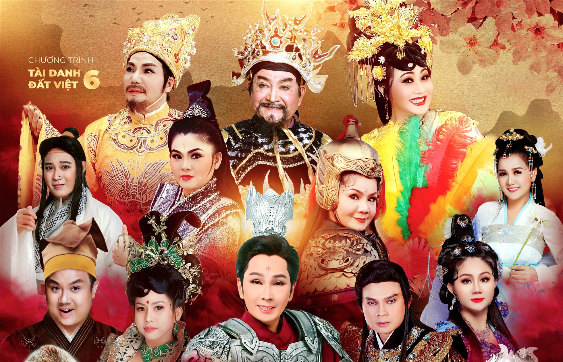 Dàn nghệ sĩ cải lương tham gia vở diễn Tết. Ảnh: Nghệ sĩ cung cấp.