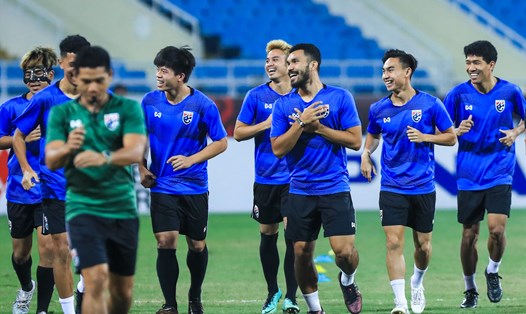 Đội tuyển Thái Lan chuẩn bị khá kỹ càng trước trận gặp đội tuyển Việt Nam tại chung kết AFF Cup 2022. Ảnh: Minh Dân