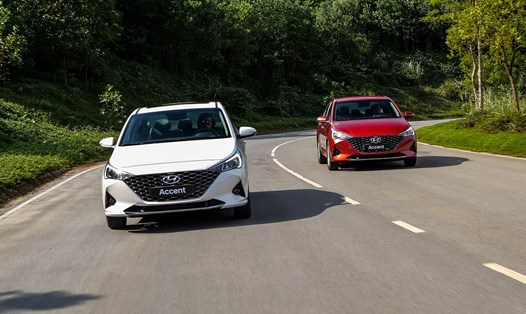 Hyundai Accent là mẫu xe sedan hạng B bán chạy nhất tháng 12.2022. Ảnh: TC Motor.