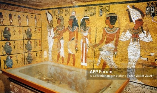 Lăng mộ của vua Tutankhamun được giấu kín, nằm gần trung tâm Thung lũng các vị vua. Ảnh: AFP