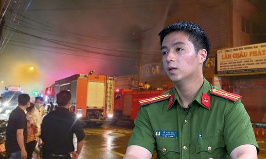 Thiếu tá Đỗ Tuấn Anh - Phó Trưởng phòng Cảnh sát phòng cháy, chữa cháy và cứu hộ cứu nạn, Công an thành phố Hà Nội. Ảnh: T.Vương