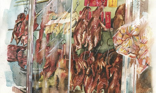 Món heo quay. Minh họa: PHẠM CÔNG TÂM