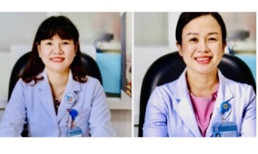 Bà Nguyễn Lan Anh và Nguyễn Thị Ngọc (từ phải qua). Ảnh chụp lại màn hình