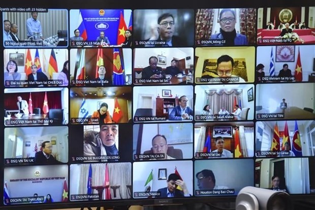 Ngành ngoại giao đã "phát huy tối đa vai trò “ăng-ten đối ngoại” của toàn bộ 94 cơ quan đại diện Việt Nam ở nước ngoài. Ảnh: TTXVN