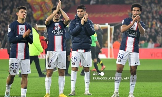 PSG để Lens đánh bại với tỉ số 1-3 tại vòng 17 Ligue 1.  Ảnh: AFP
