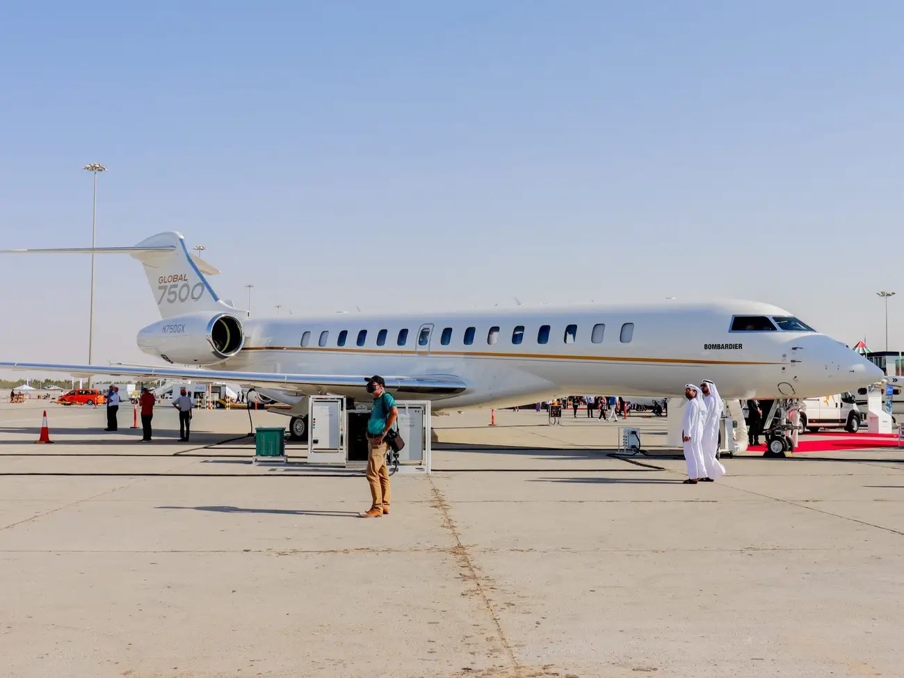 Cận cảnh chiếc chuyên cơ Bombardier Global 7500. Ảnh: Bombardier
