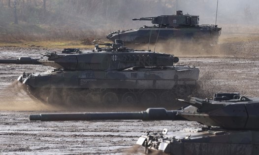 Ukraina muốn Đức cung cấp xe tăng Leopard 2. Ảnh: AFP