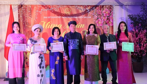 Đại sứ quán Việt Nam tại Hà Lan tổ chức chương trình Xuân Quê Hương mừng Tết Quý Mão 2023. Ảnh: TTXVN