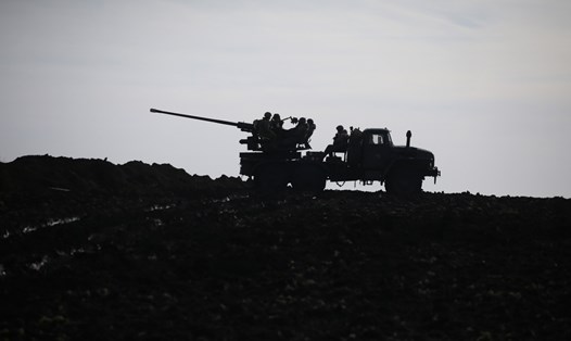 Một khẩu pháo phòng không của quân đội Ukraina gần Bakhmut, vùng Donetsk. Ảnh: AFP