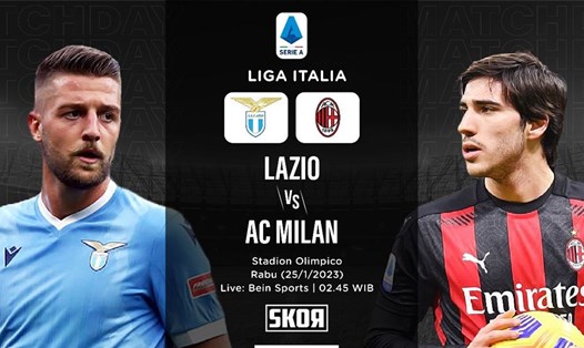 AC Milan cần thắng trên sân Lazio để có thể gia tăng cách biệt với Inter Milan lên thành 4 điểm. Ảnh: SKOR