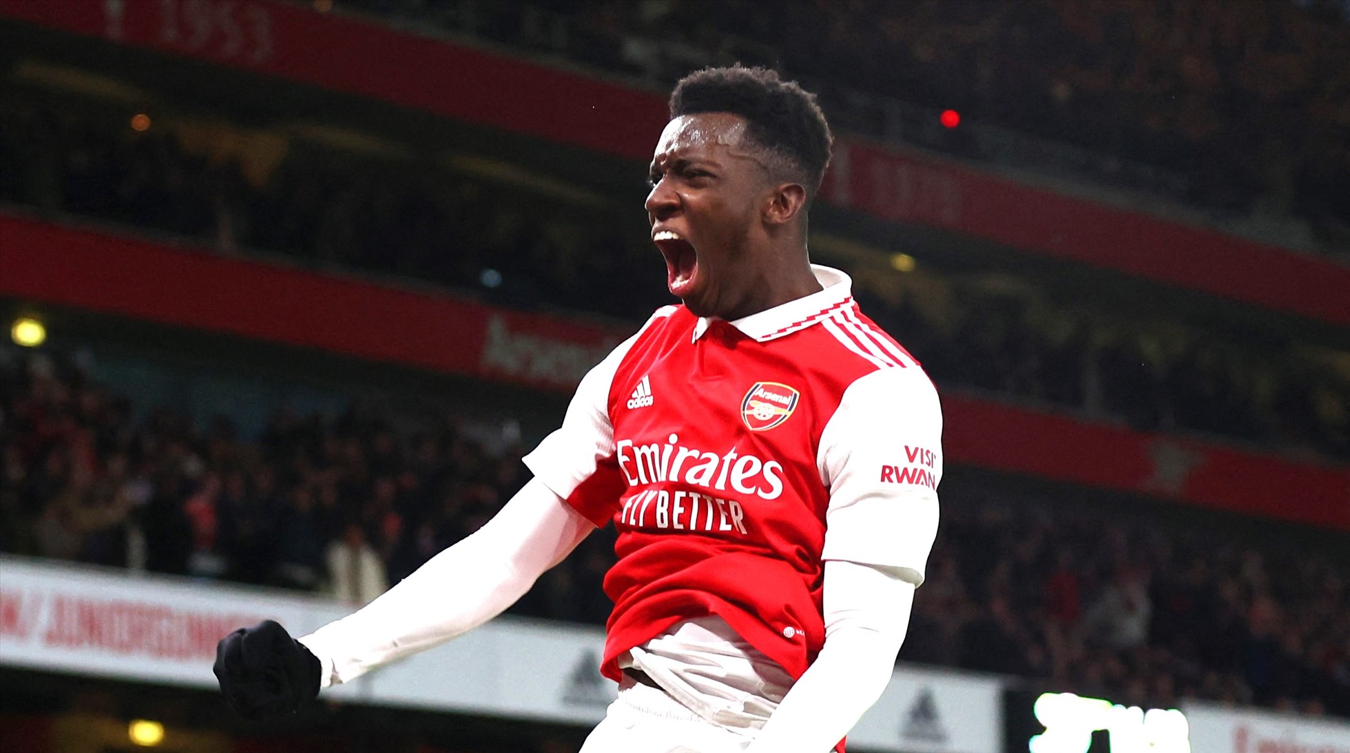 Sự hưng phấn của Eddie Nketiah báo hiệu giấc mơ vô địch của Arsenal