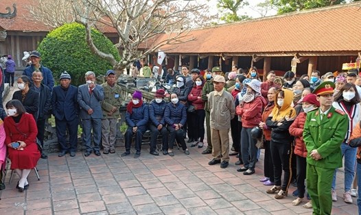 Đông đảo nhân dân, du khách tham dự Lễ khai hội chùa Keo Thái Bình mùa Xuân 2023. Ảnh: Trung Du