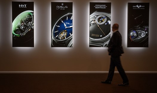 Một triển lãm đồng hồ ở Geneva, Thụy Sĩ. Ảnh: AFP