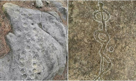 Tranh khắc đá hơn 6.000 năm tuổi trên những ngọn đồi ở Nam Dương, Hà Nam, Trung Quốc. Ảnh: Học viện Khoa học Xã hội Trung Quốc