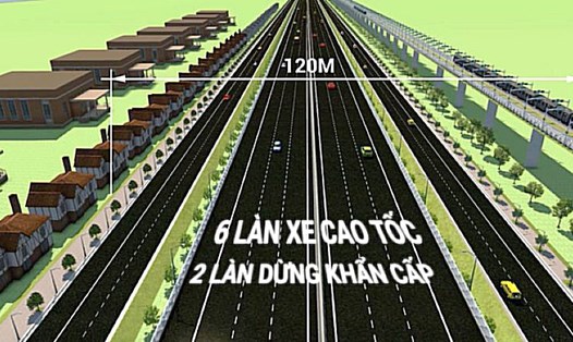 Đường Vành đai 4 sẽ là chìa khóa giảm tải cho nội đô Hà Nội. Ảnh: UBND Hà Nội
