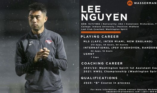 Lee Nguyễn có công việc mới ở Mỹ. Ảnh: Dallas Texans SC