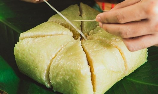 Bánh chưng- món ăn truyền thống ngày Tết. Ảnh: Hương Vân