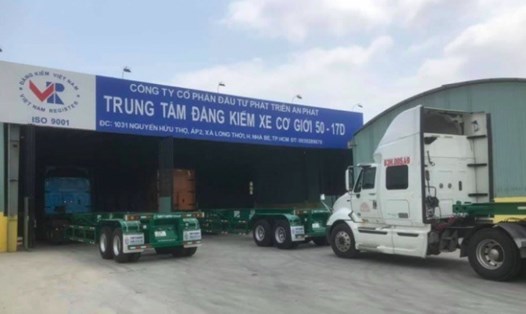 Trung tâm đăng kiểm 50-17D là một trong những trung tâm đăng kiểm bị Công an TP.HCM khám xét. Ảnh: Phi Long