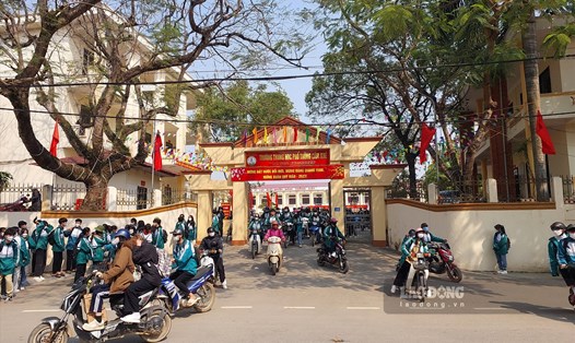Các học sinh trên địa bàn tỉnh Phú Thọ bắt đầu trở lại trường học tập từ ngày 30.1, sau kỳ nghỉ Tết dài 12 ngày. Ảnh: Tô Công