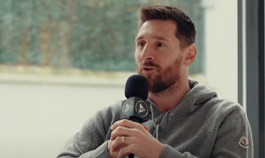 Lionel Messi trong cuộc phỏng vấn đầu tiên từ sau World Cup 2022. Ảnh: Buenos Aires Herald