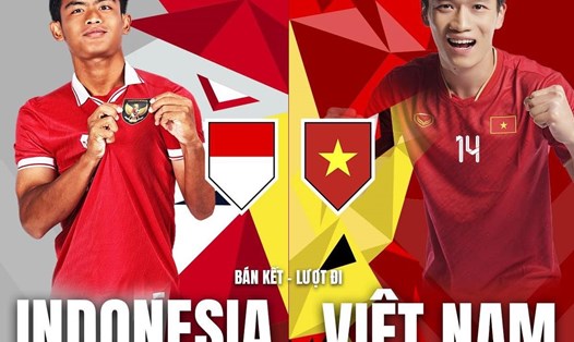 Tuyển Việt Nam đối đầu với Indonesia tại bán kết lượt đi AFF Cup 2022. Ảnh: FPT Play