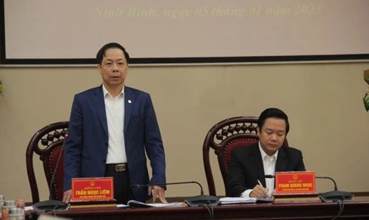 Ông Trần Ngọc Liêm, Phó tổng Thanh tra Chính phủ phát biểu tại buổi công bố quyết định thanh tra. Ảnh: Diệu Anh