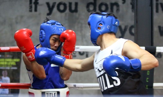 Các võ sĩ boxing Việt Nam, đặc biệt là nam đã có những trận giao hữu bổ ích trước các đối thủ đến từ Hàn Quốc. Ảnh: Phong Lê