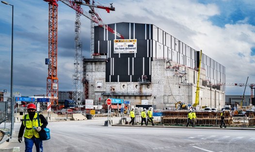 Lò phản ứng thử nghiệm nhiệt hạch quốc tế (ITER) ở Saint-Paul-lès-Durance, miền nam Pháp, ngày 15.9.2021. Ảnh: AFP