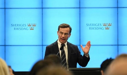 Thủ tướng Thụy Điển Ulf Kristersson. Ảnh: AFP