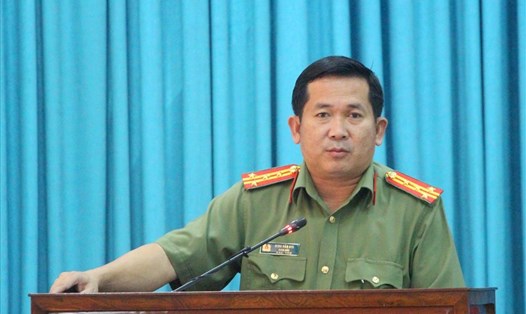 Đại tá Đinh Văn Nơi - Giám đốc Công an tỉnh Quảng Ninh trước khi được thăng quân hàm Thiếu tướng. Ảnh: Vũ Tiến