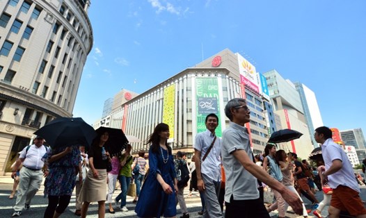 Khu mua sắm Ginza của Tokyo, Nhật Bản. Ảnh: AFP