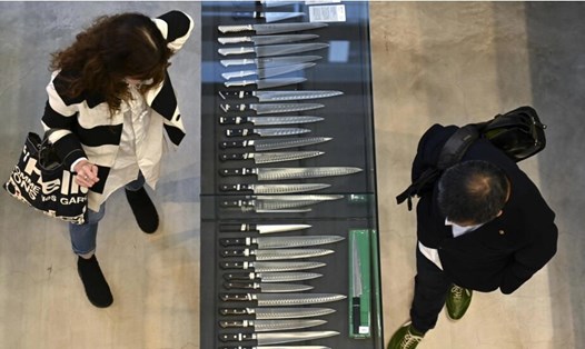 Giá trị xuất khẩu của dao và các dụng cụ có lưỡi khác như kéo của Nhật Bản đã đạt mức cao kỷ lục vào năm ngoái. Ảnh: AFP