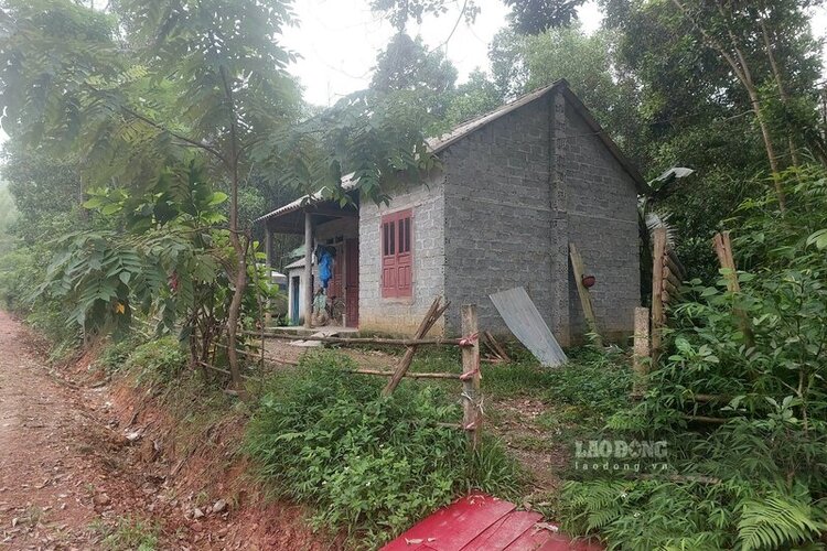 Ngôi nhà của chị Nguyễn Thị Sinh ở thôn Bến Sơn 16, thị trấn Yên Lập. Ảnh: Tô Công.