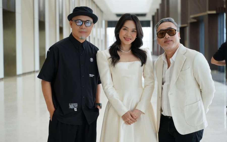 Nhạc sĩ Huy Tuấn, Mỹ Tâm, Quang Dũng làm giám khảo Vietnam Idol. Ảnh: Ban tổ chức