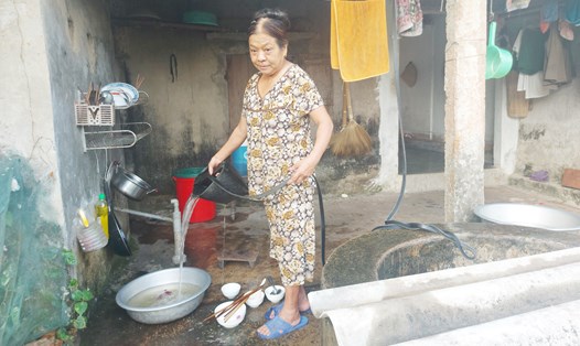 Tỉ lệ người dân sử dụng nước sạch từ công trình cấp nước tập trung ở Hà Tĩnh còn đạt thấp. Ảnh: Trần Tuấn