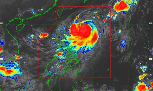 Hình ảnh bão Koinu ở Philippines hồi 4h40 ngày 2.10.2023. Ảnh: PASAGA