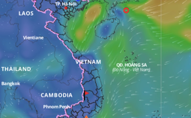 Cảnh báo vùng áp thấp và mưa dông, lốc xoáy, gió giật mạnh trên biển