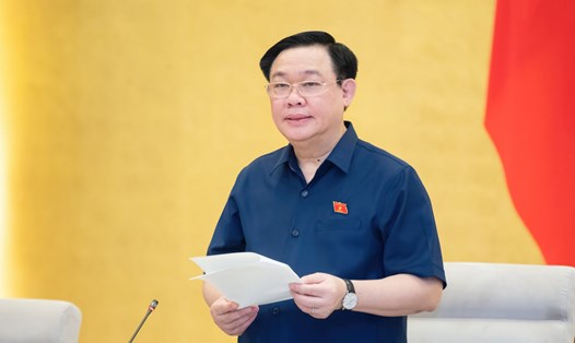 Chủ tịch Quốc hội Vương Đình Huệ phát biểu khai mạc phiên họp. Ảnh: Phạm Thắng/Quochoi.vn
