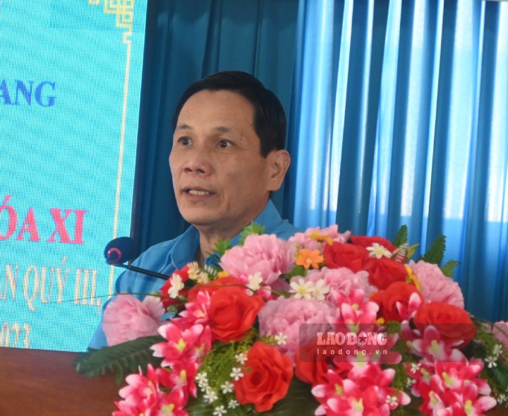 Ông Lê Minh Hùng - Chủ tịch LĐLĐ tỉnh Tiền Giang. Ảnh: Thành Nhân