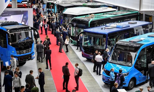 Triển lãm xe buýt và xe khách quốc tế tại Mátxcơva, Nga, tháng 11.2022. Ảnh: Xinhua