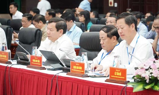 Hội đồng điều phối vùng Bắc Trung Bộ và duyên hải Trung Bộ cùng các bộ, ngành họp bàn quy hoạch vùng tại Đà Nẵng. Ảnh: Thùy Trang